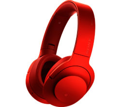 SONY h.ear on MDR-100ABNR Wireless Bluetooth Noise-Cancelling Headphones - Red